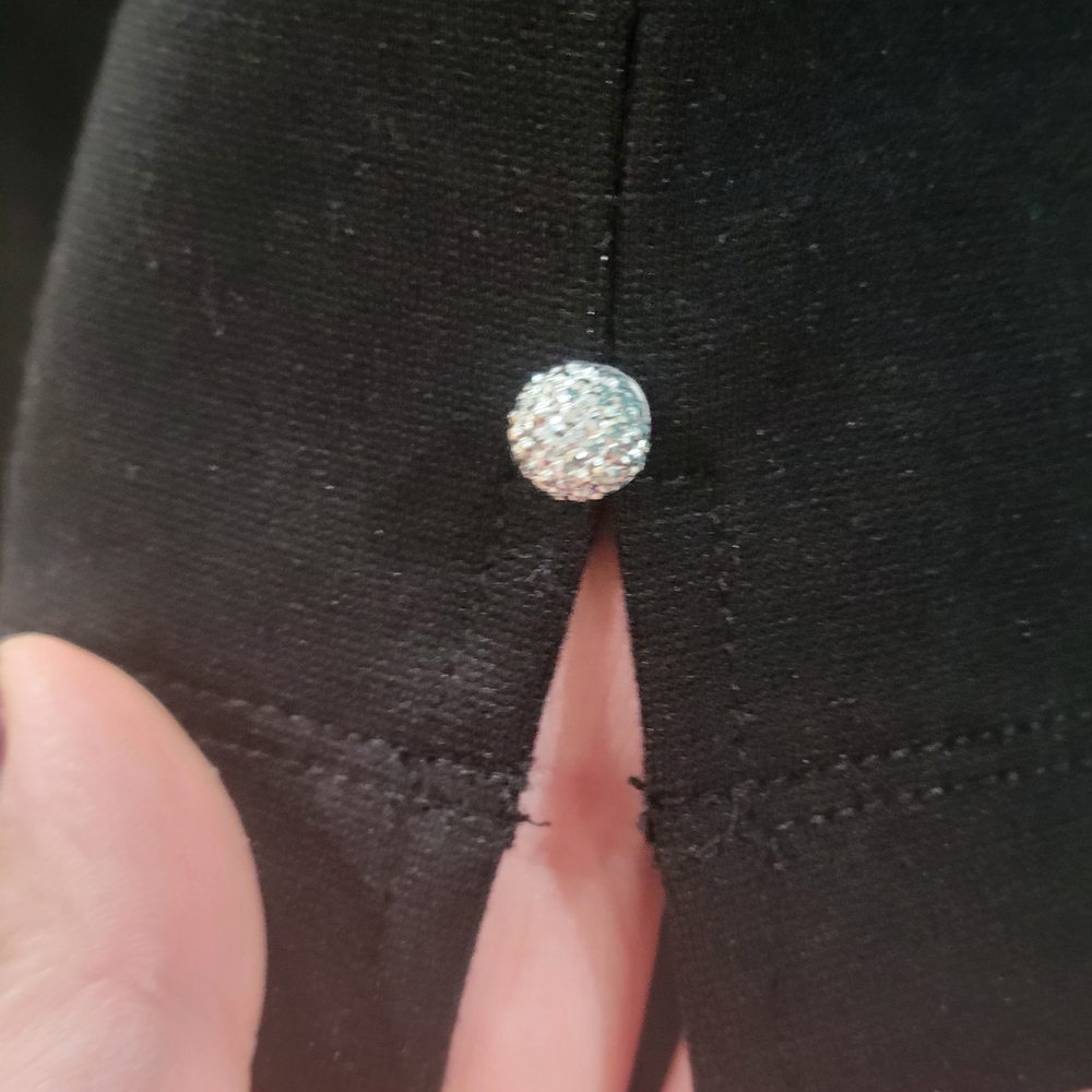 The Limited Classic Black Mini Dress With Diamonds On Sleeves Size 4. NWT - Picture 4 of 9